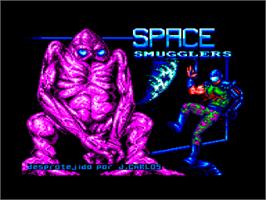 Title screen of Space Smugglers on the Amstrad CPC.