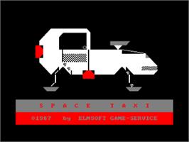Title screen of Space Taxi on the Amstrad CPC.