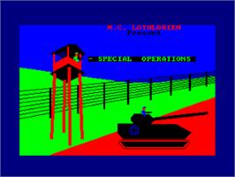 Title screen of Special Operations on the Amstrad CPC.