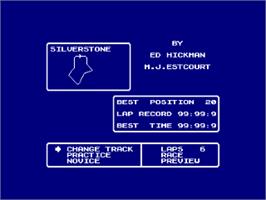 Title screen of Speed King on the Amstrad CPC.