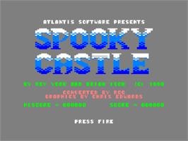 Title screen of Spooky Castle on the Amstrad CPC.