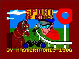 Title screen of Sport Of Kings on the Amstrad CPC.