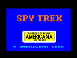 Title screen of Spy-Trek Adventure on the Amstrad CPC.