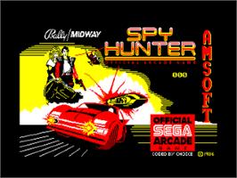Title screen of Spy Hunter on the Amstrad CPC.