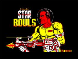 Title screen of Star Bowls on the Amstrad CPC.