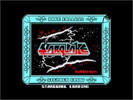 Title screen of Star Quake on the Amstrad CPC.