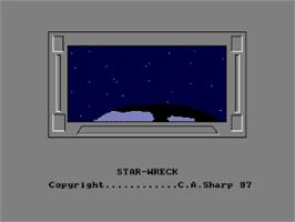 Title screen of Star Wreck on the Amstrad CPC.