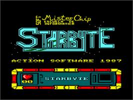 Title screen of Starbyte on the Amstrad CPC.