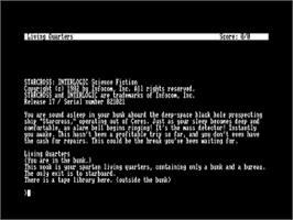 Title screen of Starcross on the Amstrad CPC.