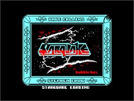 Title screen of Starquake on the Amstrad CPC.