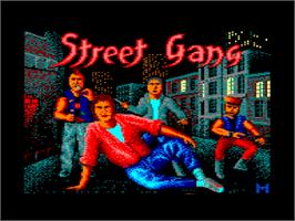 Title screen of Street Gang on the Amstrad CPC.