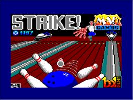 Title screen of Strike on the Amstrad CPC.