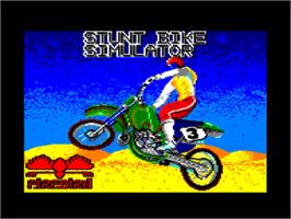 Title screen of Stunt Bike Simulator on the Amstrad CPC.