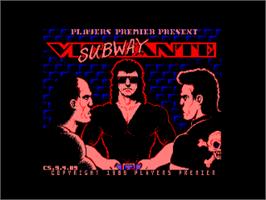 Title screen of Subway Vigilante on the Amstrad CPC.