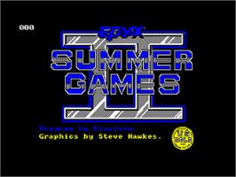 Title screen of Summer Games 2 on the Amstrad CPC.