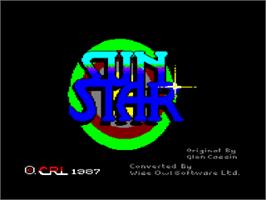 Title screen of Sun Star on the Amstrad CPC.
