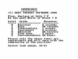 Title screen of Super Chess on the Amstrad CPC.