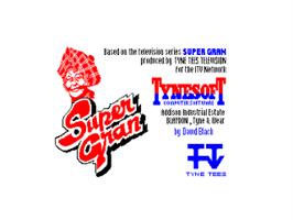 Title screen of Super Gran on the Amstrad CPC.