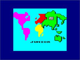 Title screen of Super Hang-On on the Amstrad CPC.