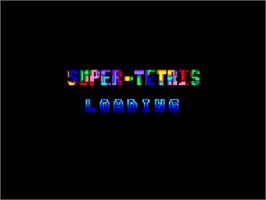Title screen of Super Tetris on the Amstrad CPC.