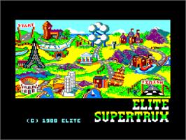 Title screen of Super Trux on the Amstrad CPC.