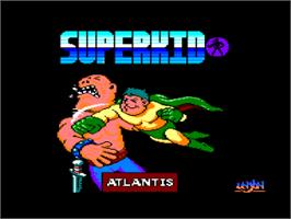 Title screen of Superkid on the Amstrad CPC.