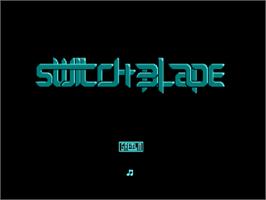Title screen of Switchblade on the Amstrad CPC.