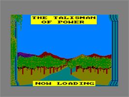 Title screen of Talisman Of Power, The on the Amstrad CPC.