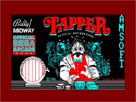 Title screen of Tapper on the Amstrad CPC.