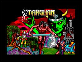 Title screen of Targhan on the Amstrad CPC.
