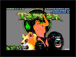 Title screen of Tarzan on the Amstrad CPC.