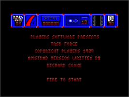 Title screen of Task Force on the Amstrad CPC.