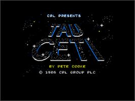 Title screen of Tau Ceti on the Amstrad CPC.