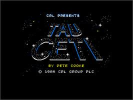 Title screen of Tau Ceti on the Amstrad CPC.