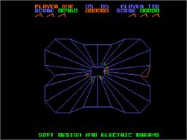 Title screen of Tempest on the Amstrad CPC.