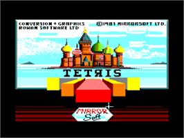 Title screen of Tetris (Mirrorsoft) on the Amstrad CPC.