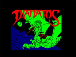 Title screen of Thanatos on the Amstrad CPC.