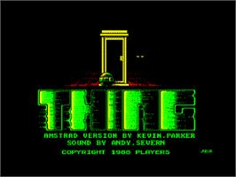 Title screen of Thing! on the Amstrad CPC.