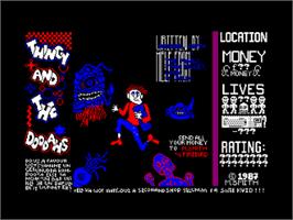 Title screen of Thingy And The Doodahs on the Amstrad CPC.