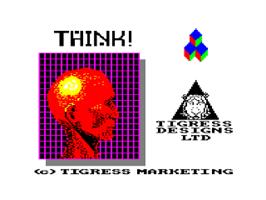 Title screen of Think! on the Amstrad CPC.