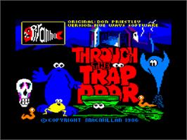 Title screen of Through The Trap Door on the Amstrad CPC.