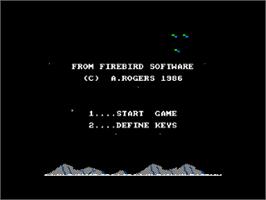 Title screen of Thrust 2 on the Amstrad CPC.