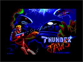 Title screen of Thunder Jaws on the Amstrad CPC.
