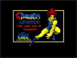 Title screen of Thundercats on the Amstrad CPC.