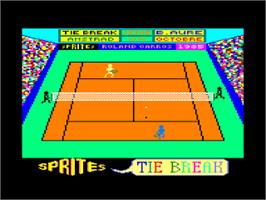 Title screen of Tie Break on the Amstrad CPC.