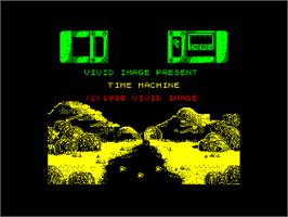 Title screen of Time Machine on the Amstrad CPC.