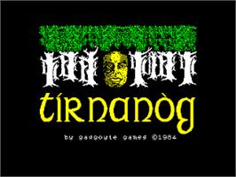Title screen of Tir Na Nog on the Amstrad CPC.