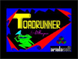 Title screen of Toad Runner on the Amstrad CPC.