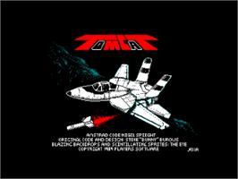 Title screen of Tomcat on the Amstrad CPC.