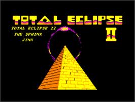 Title screen of Total Eclipse 2 - The Sphinx Jinx on the Amstrad CPC.